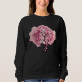 Geometric A Refreshing and Vibrant Pink Cherry Blo Sweatshirt (Vorderseite)