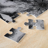 Geometric abstract art black and white puzzle (Seite)