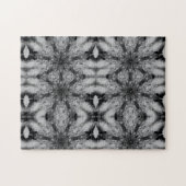 Geometric abstract art black and white puzzle (Horizontal)