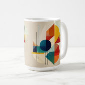 Geometric Abstract Art in Bauhaus Style Kaffeetasse (VorderseiteRechts)