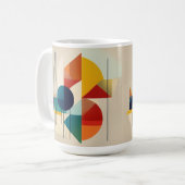 Geometric Abstract Art in Bauhaus Style Kaffeetasse (Vorderseite Links)
