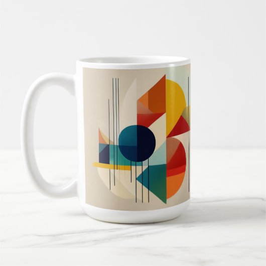 Geometric Abstract Art in Bauhaus Style Kaffeetasse (Links)
