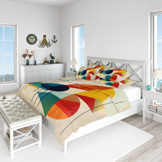 Geometric Abstract Art in Bauhaus Style Kissenbezug