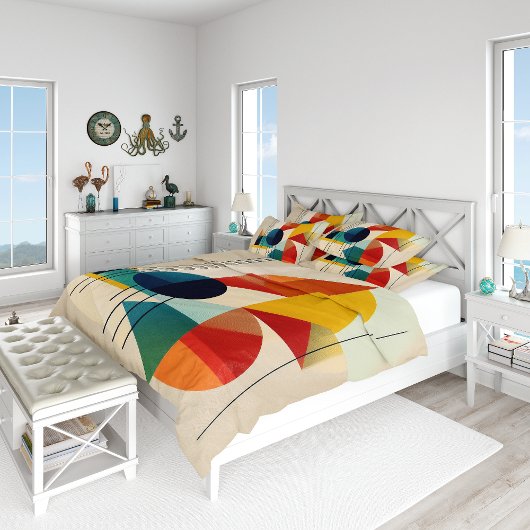 Geometric Abstract Art in Bauhaus Style Kissenbezug