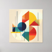 Geometric Abstract Art in Bauhaus Style Leinwanddruck (Vorderseite)