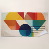 Geometric Abstract Art in Bauhaus Style Strandtuch (Vorderseite)