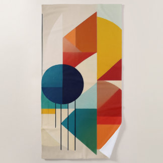 Geometric Abstract Art in Bauhaus Style Strandtuch