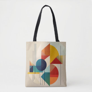 Geometric Abstract Art in Bauhaus Style Tasche