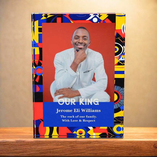 Geometric Abstract Christmas Gifts for Black Men Fotoblock