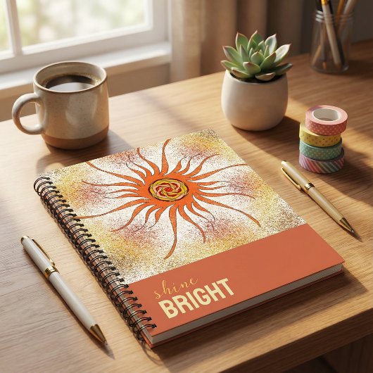 Geometric abstract contemporary colourful spiral notizblock