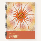 Geometric abstract contemporary colourful spiral notizblock (Vorderseite)