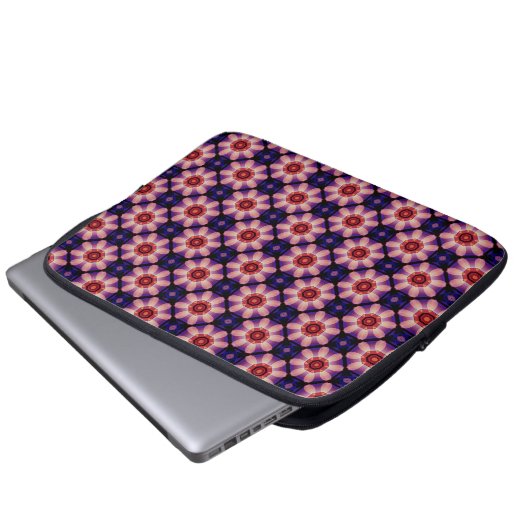 Geometric Abstract Floral Laptopschutzhülle (Vorne Knopf)