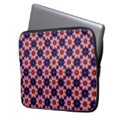 Geometric Abstract Floral Laptopschutzhülle (Vorderseite Links)