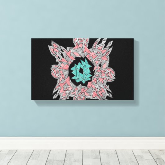 Geometric Abstract Flow Canvas Leinwanddruck (Insitu (Holzboden))