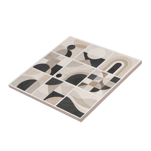 Geometric Abstract Harmony – Modern Ceramic Tile Fliese (Seite)