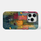 Geometric Abstract Music Themed Art iPhone Hülle (Rückseite (Horizontal))