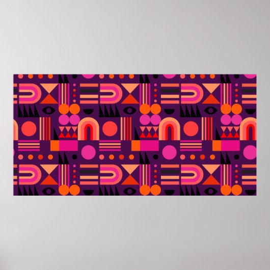 Geometric abstract seamless pattern with shapes of poster (Vorne)