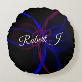 Geometric Abstraction Round Pillow Rundes Kissen