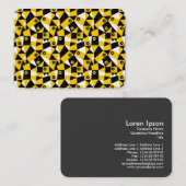 Geometric Abstrakt 030919 - Gelb, Schwarz und Weiß Visitenkarte (Vorne/Hinten)