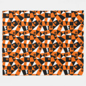Geometric Abstrakt 030919 - Orange Fleecedecke (Vorderseite (Horizontal))