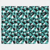 Geometric Abstrakt 030919 - Sea Green Fleecedecke (Vorderseite (Horizontal))