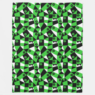 Geometric Abstrakt 030919 - Spring Green Fleecedecke