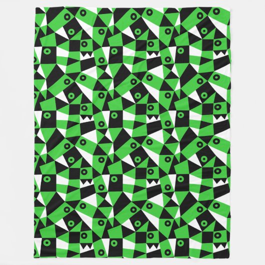Geometric Abstrakt 030919 - Spring Green Fleecedecke (Vorderseite)