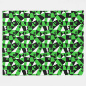 Geometric Abstrakt 030919 - Spring Green Fleecedecke (Vorderseite (Horizontal))