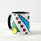 [Geometric Abstrakt #1] Bold Primary Colors Coffee Tasse (Vorderseite Links)