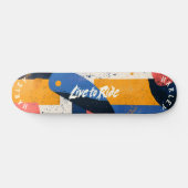 Geometric Abstrakt - Live to Ride Bold Skateboard (Horizontal)