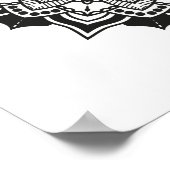 Geometric Adult Coloring Mandala Poster (Ecke)