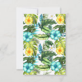 Geometric Aloha Tropical Summer Beach Hochzeit RSVP Karte (Rückseite)