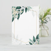 Geometric and Flowers Einladung (Stehend Vorderseite)