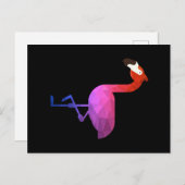 Geometric Animal Flamingo Postkarte (Vorne/Hinten)