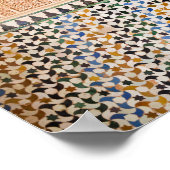 Geometric Arabesque Boho Style Poster (Ecke)