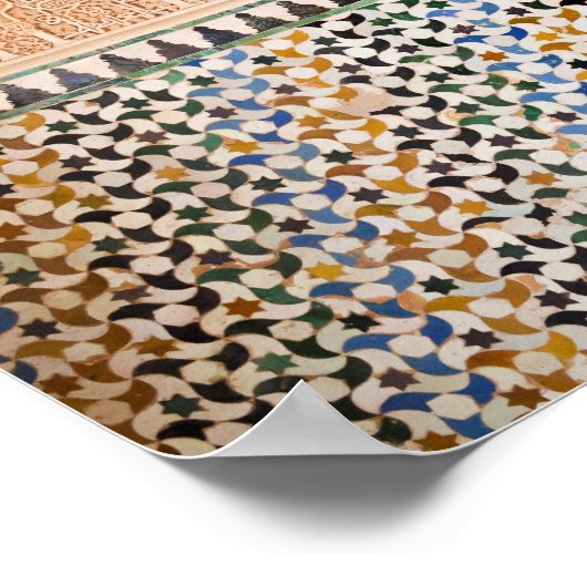 Geometric Arabesque Boho Style Poster (Ecke)