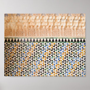 Geometric Arabesque Boho Style Poster