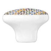 Geometric Arabesque Keramikknauf (Seitenansicht)