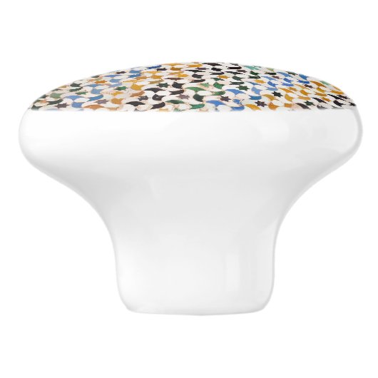 Geometric Arabesque Keramikknauf (Seitenansicht)