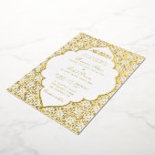 Geometric Arabesques Ornament Islamic Weddings Folieneinladung (Gedreht)