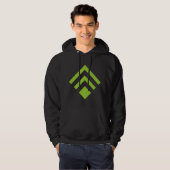 Geometric Arrow 02 - Martian Green Hoodie (Vorne ganz)