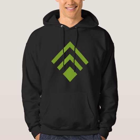 Geometric Arrow 02 - Martian Green Hoodie (Vorderseite)