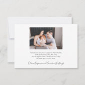 Geometric Art Aquamarin Two Foto Baby Shooting Mes Dankeskarte (Rückseite)