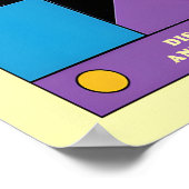 Geometric Art Print Retro 1990s Abstract Mountain Poster (Ecke)