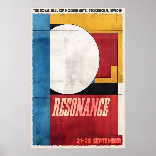 Geometric Art Print Stockholm Exhibition Poster (Vorne)