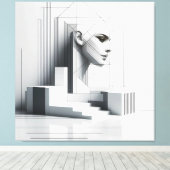 Geometric Ascending Profil Leinwanddruck (Insitu (Holzboden))