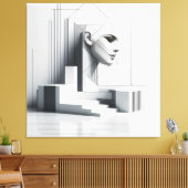 Geometric Ascending Profil Leinwanddruck (Insitu (Wohnzimmer))