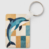 Geometric Azure Leap Schlüsselanhänger (Rückseite)