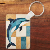 Geometric Azure Leap Schlüsselanhänger (Rückseite)