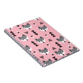 Geometric Baby Fox Woodland Pattern Notizblock (Rechte Seite)
